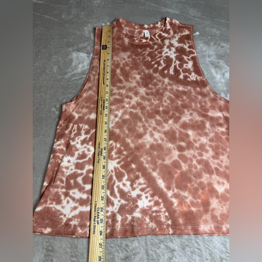 Lululemon All Yours Tank Top Tie Dye Pink Size 6 Marmoleado Copper Pima Cotton - Picture 11 of 12